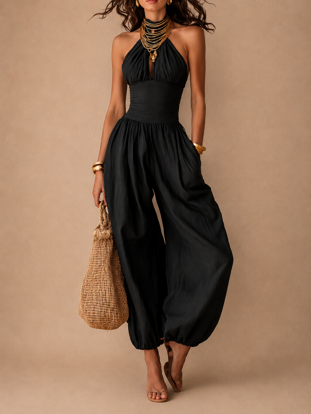 Daniela - Mono bohemio con cuello halter