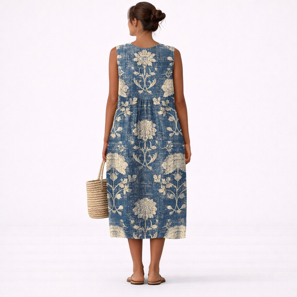 Alberte - Vestido midi floral clásico