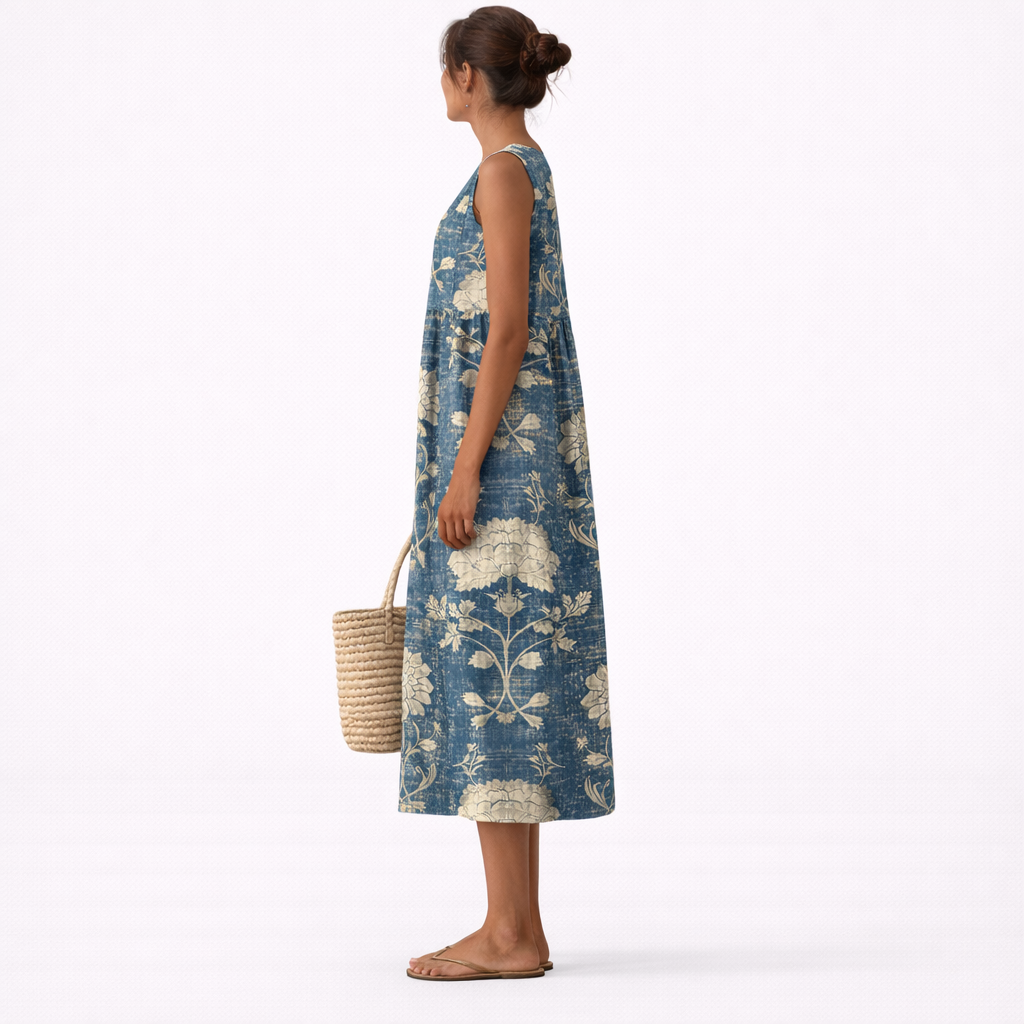 Alberte - Vestido midi floral clásico