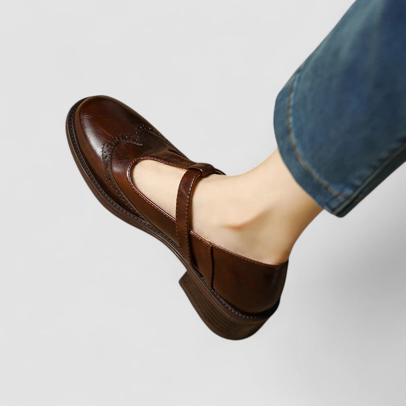 Adèle - Zapato retro de piel