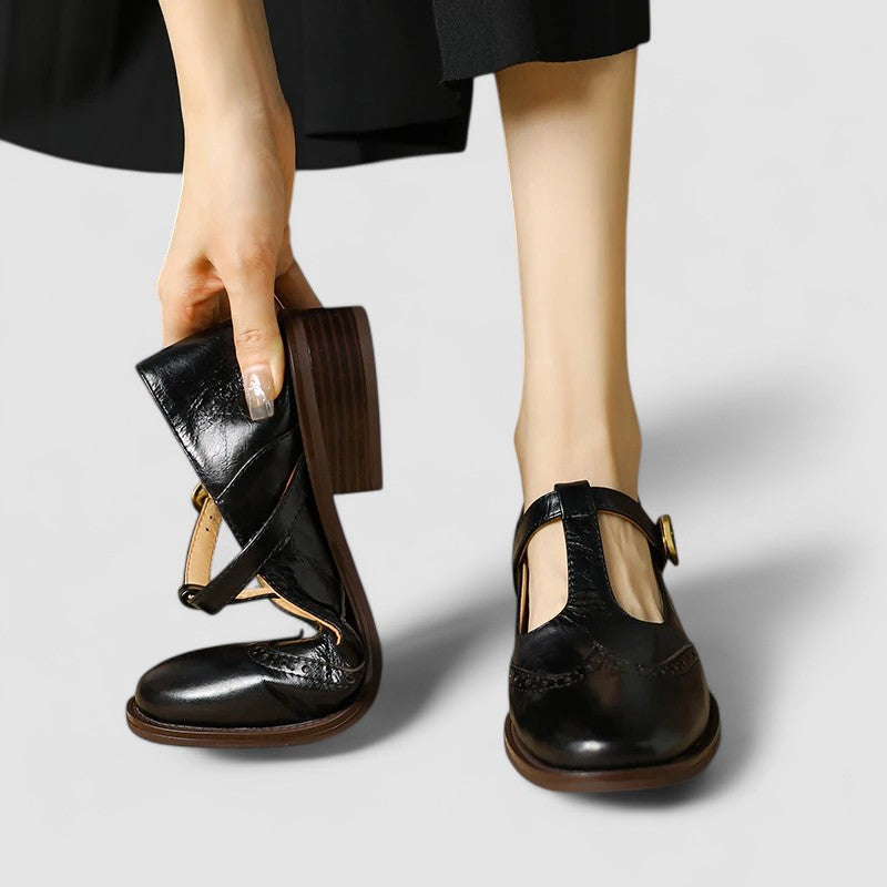 Adèle - Zapato retro de piel