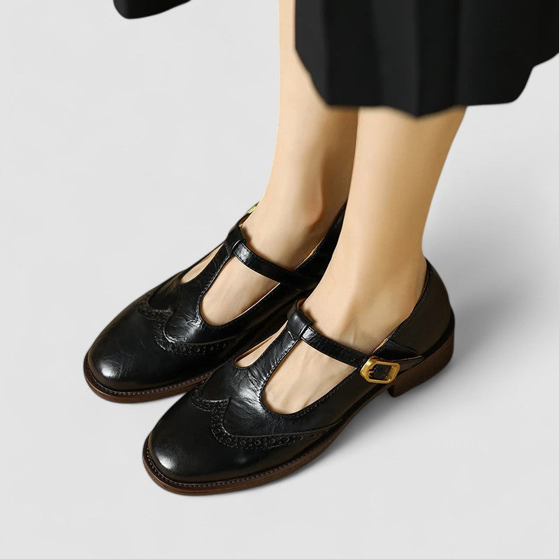 Adèle - Zapato retro de piel