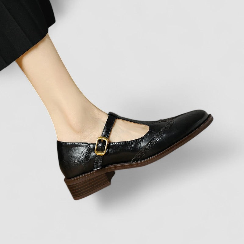 Adèle - Zapato retro de piel