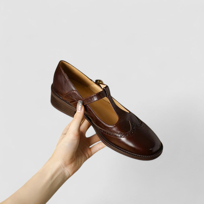 Adèle - Zapato retro de piel