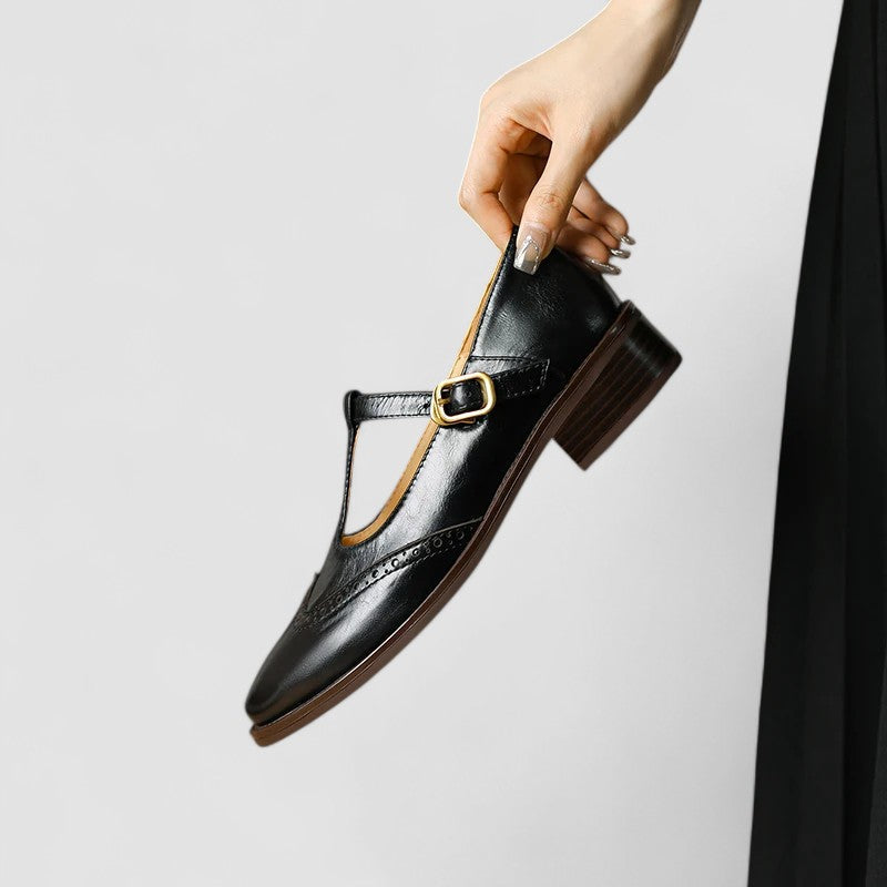 Adèle - Zapato retro de piel