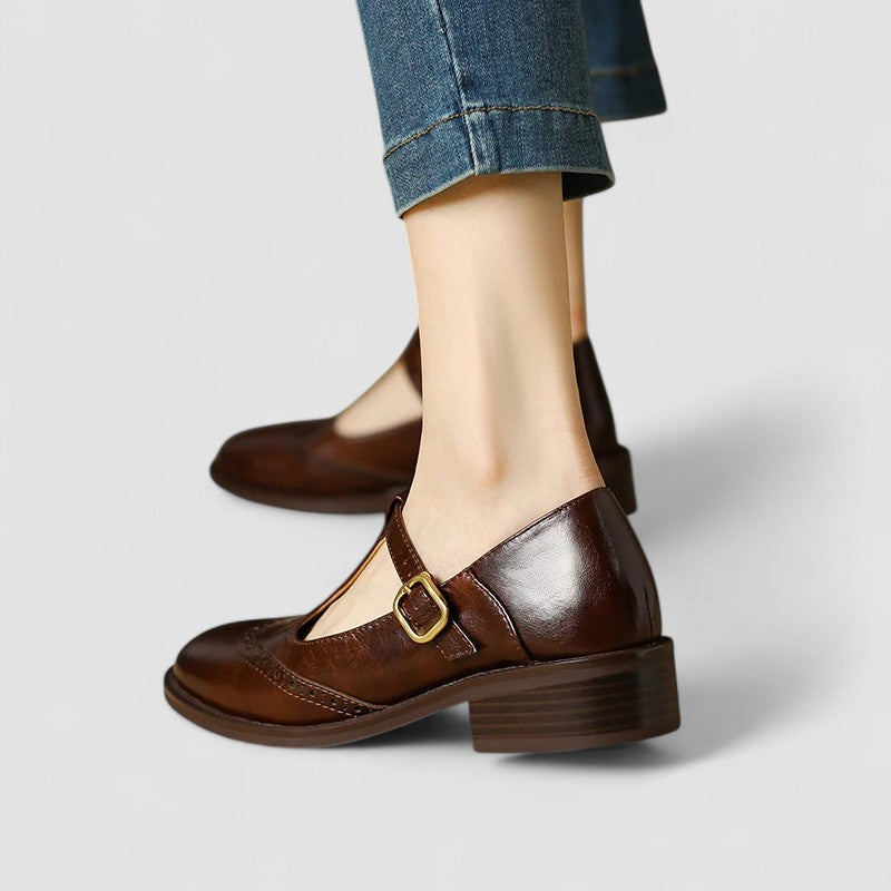 Adèle - Zapato retro de piel