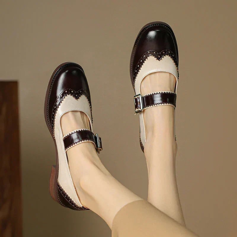 Marceline - Zapatos retro de piel