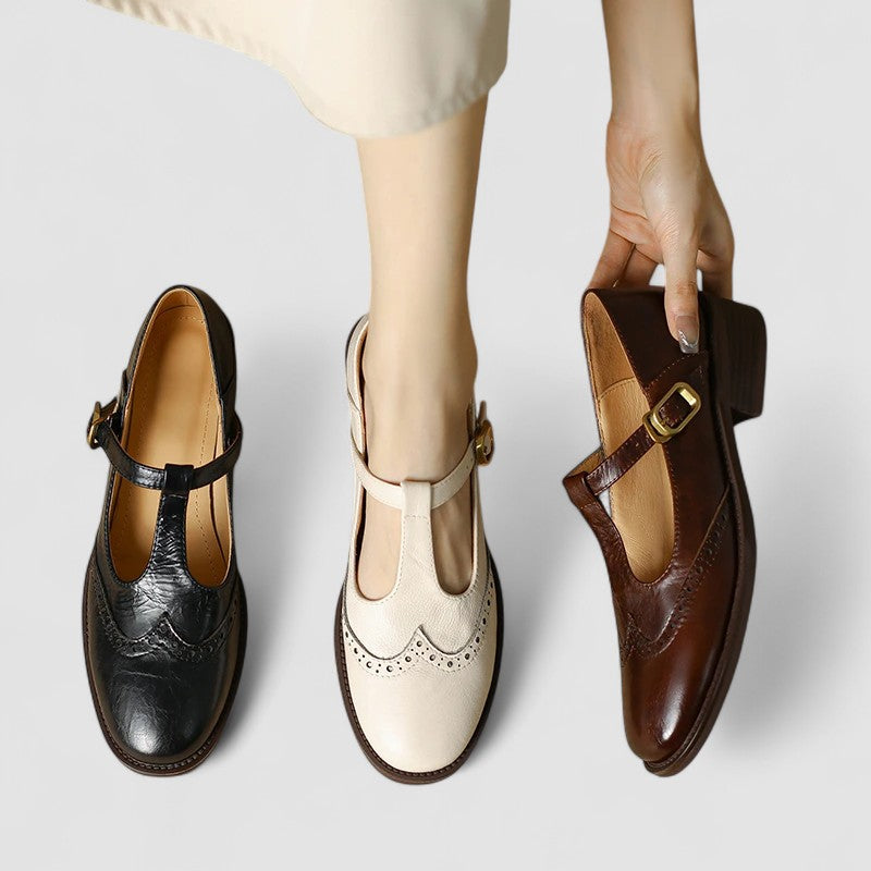 Adèle - Zapato retro de piel