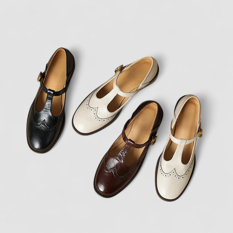 Adèle - Zapato retro de piel