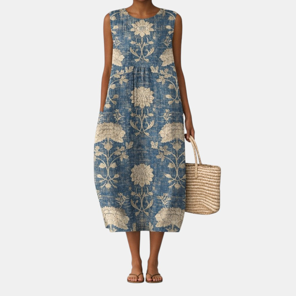 Alberte - Vestido midi floral clásico