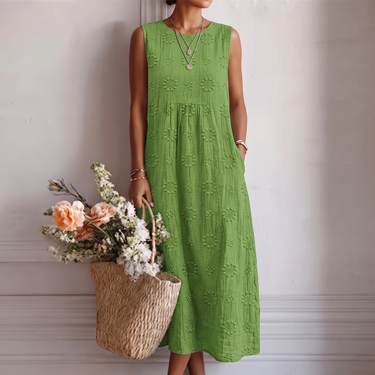 Olivia - Vestido midi fresco del día a día